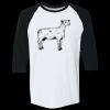 Adult Heavy Cotton™ Three-Quarter Raglan Sleeve T-Shirt Thumbnail